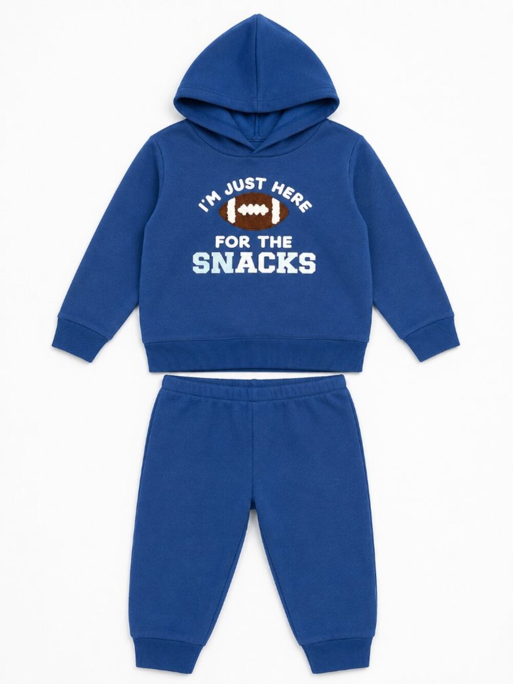 NWT Baby Essentials 2-Piece Football Jogger Set Toddler Boys Blue Sports